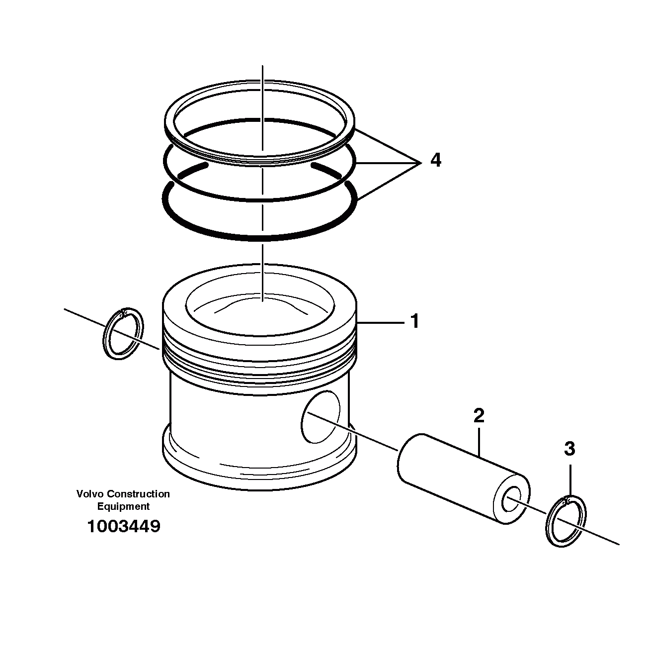 Piston ring kit 72922 Pistons | ref:VOE 20482739