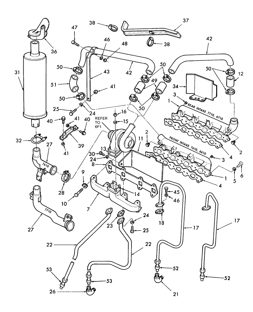 TUBE,2" OD x 20.67" L (06E02) - MANIFOLD, TURBOCHARGER & EXHAUST SYSTEM - 6610 SWI | ref:D9NN6N696AA