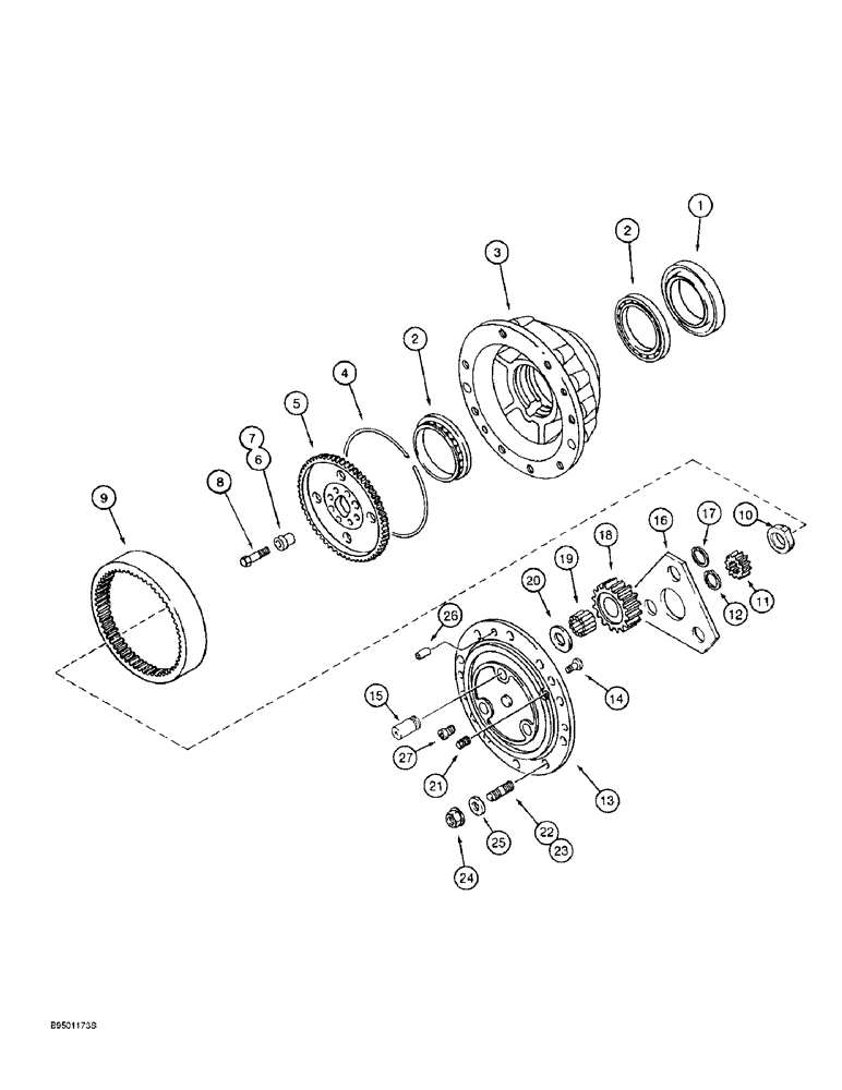 WASHER,30mm ID x 49mm OD x 15mm H (6-12) - FRONT DRIVE AXLE, PLANETARY | ref:107073A1