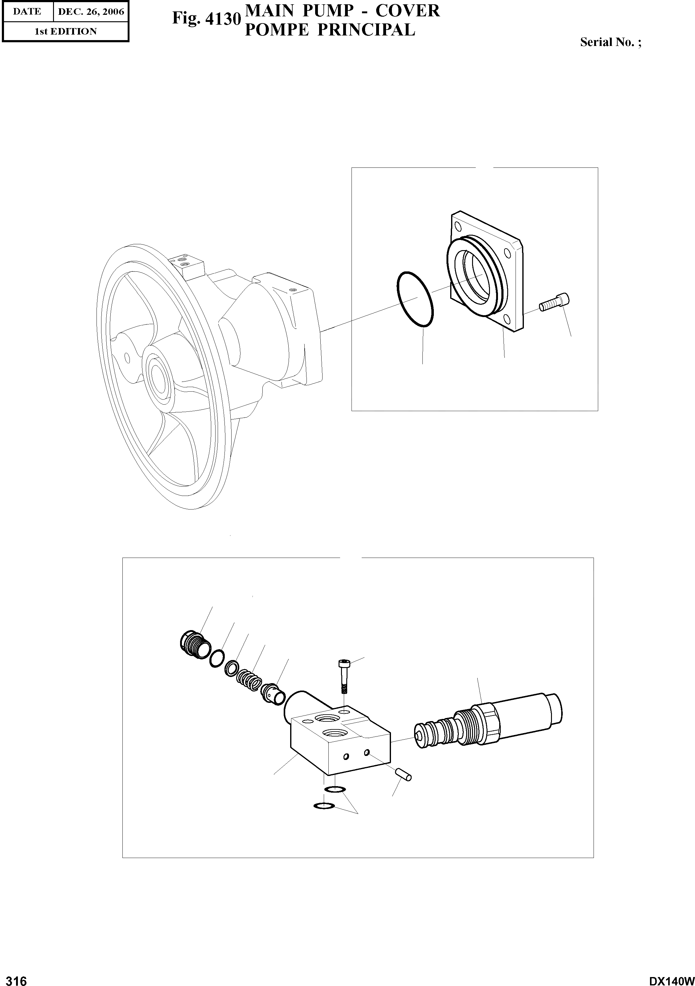 SCREW;SOCKET-HEAD MAIN PUMP - COVER | ref:K9001729