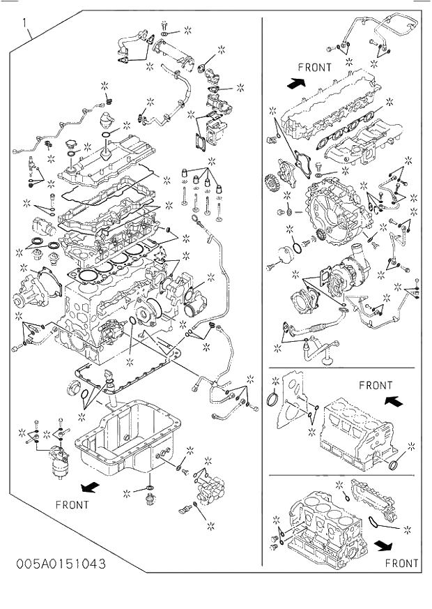 GASKET SET; ENG OVERHAUL 005 ENGINE GASKET KIT. | ref:5878151671
