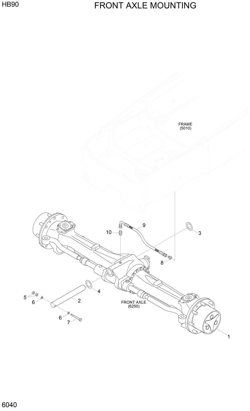 S205-101006-Nut-Hex FRONT AXLE MOUNTING | ref:S205-101006