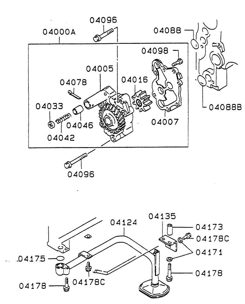 CASE & GEAR KIT. ENG OIL PUMP, 9507-1 - (08-015) - OIL PUMP AND STRAINER | ref:VAME014259