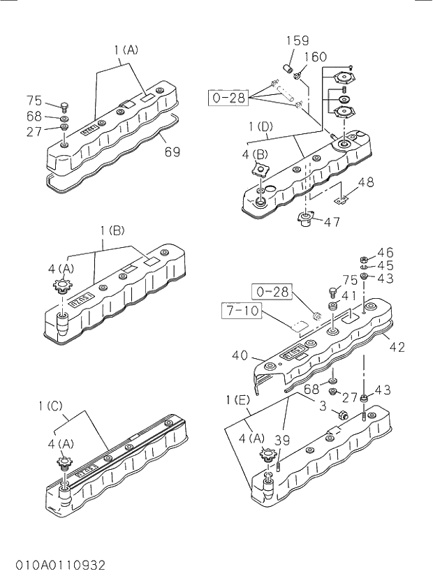 COVER; CYL HD 010 CYLINDER HEAD COVER. | ref:1111803601