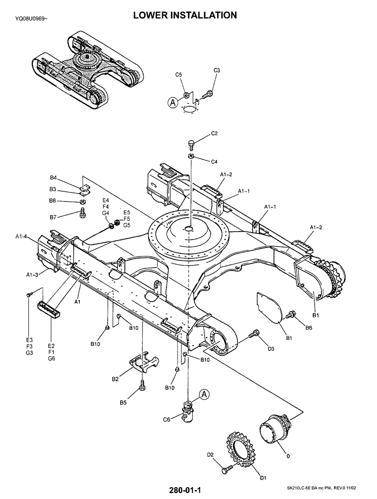 MOTOR INSTL, TRAVEL (02-001) - LOWER INSTALLATION | ref:YN53D00010F1