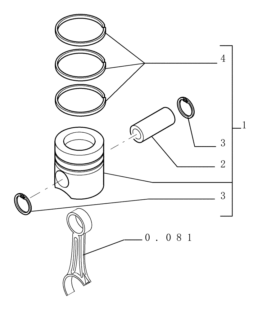 PISTON & RINGS KIT (9.013[00]) - PISTON - ENGINE | ref:8094556