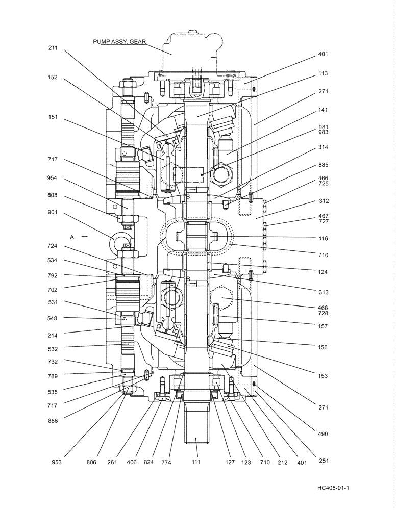 REPAIR KIT (8.015 [00]) - PUMP ASSY  YN10V00043F1 (HC405) PAGE 1 OF 2 | ref:2437U213S30