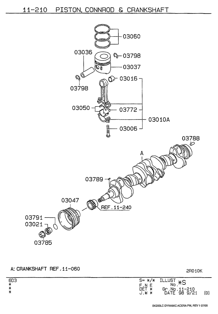 WOODRUFF KEY (09-012) - PISTON, CONNROD AND CRANKSHAFT | ref:VAMS476137