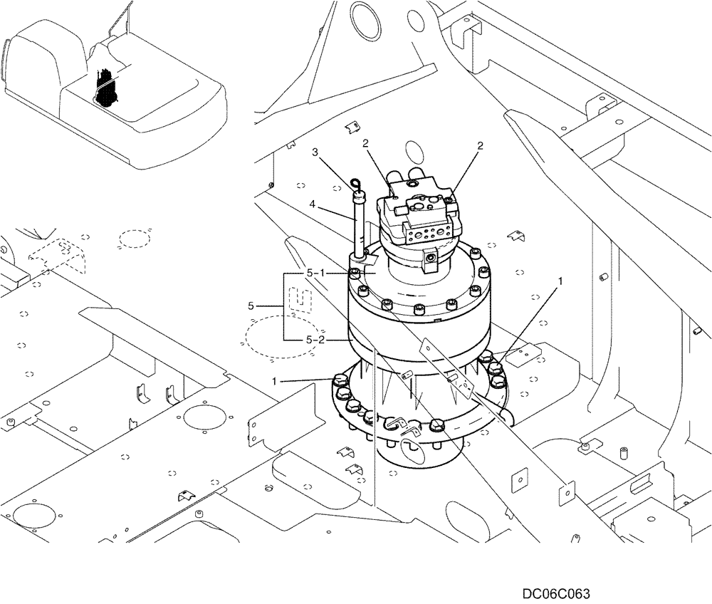 HYDRAULIC MOTOR (1.015[00]) - SWING MOTOR - INSTALLATION (LC32W00008F1) | ref:LC15V00025F1