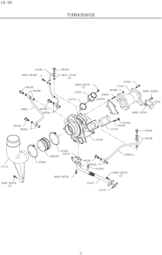 FLANGE BOLT (9.020[00]) - TURBOCHARGER 18-30 (HINO ENGINE TYPE J08ETM-KS | ref:906810200A