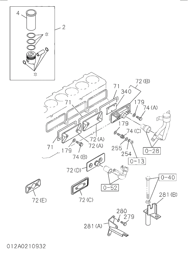 CUP; SEALING,FRT &amp; RR 012 CYLINDER BLOCK. | ref:1096000521