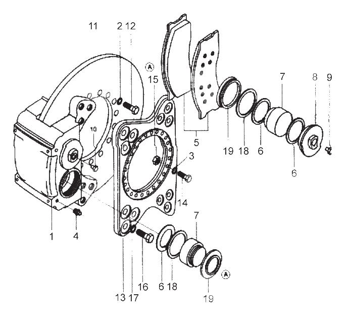BRAKE SHOE ASSEMBLY 72006036 Double disc brake | ref:75700434