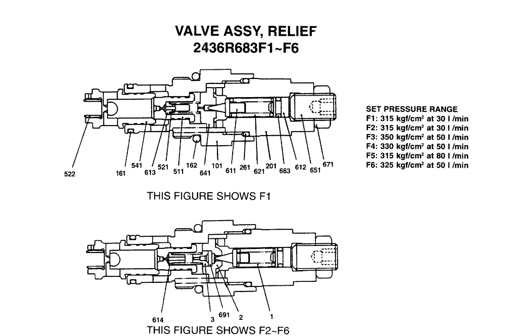 VALVE PRESSURE RELIE (12-005) - VALVE ASSY, RELIEF | ref:2436R683F4