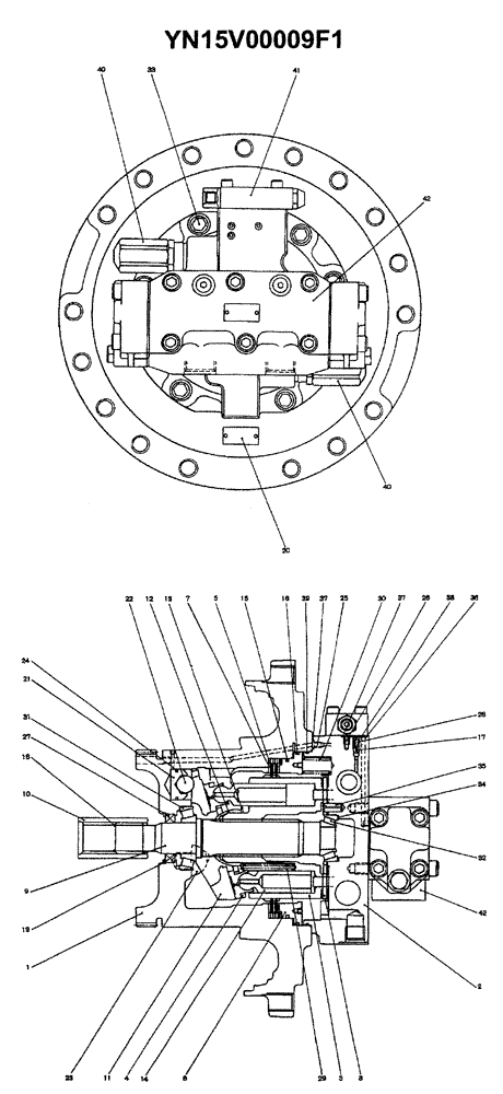 SEAL RETAINER (09-021) - MOTOR ASSY, (PROPELLING) | ref:ZR26X03000