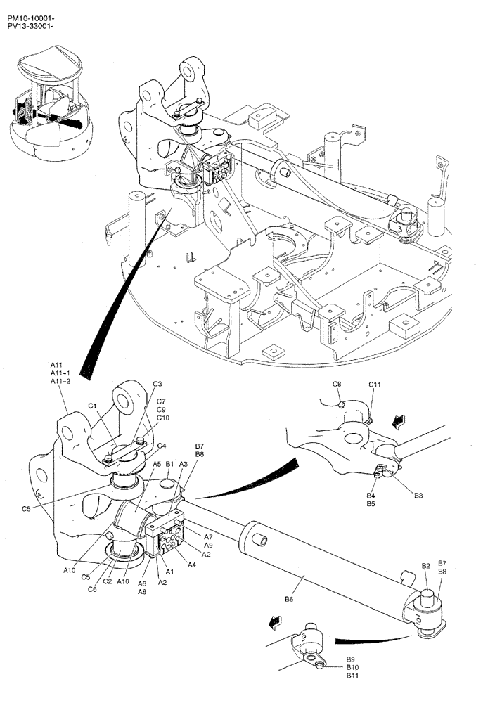 SCREW,Hex, M10 x 100mm (01-002) - BRACKET ASSY, SWING (NIBBLER & BREAKER) | ref:ZS18C10100