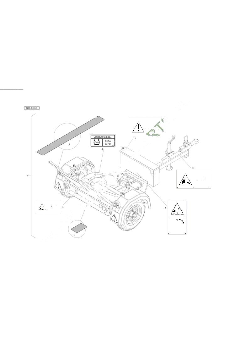 DECAL TRAILER SECONDARY COUPLING Decals (0206-5-005-A) | ref:T109880